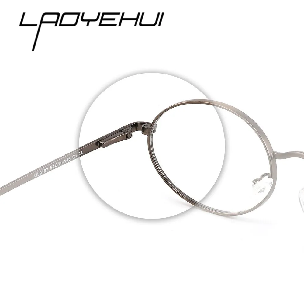 Laoyehui Unisex Full Rim Oval Alloy Reading Glasses Anti-Blue Light Glg9197