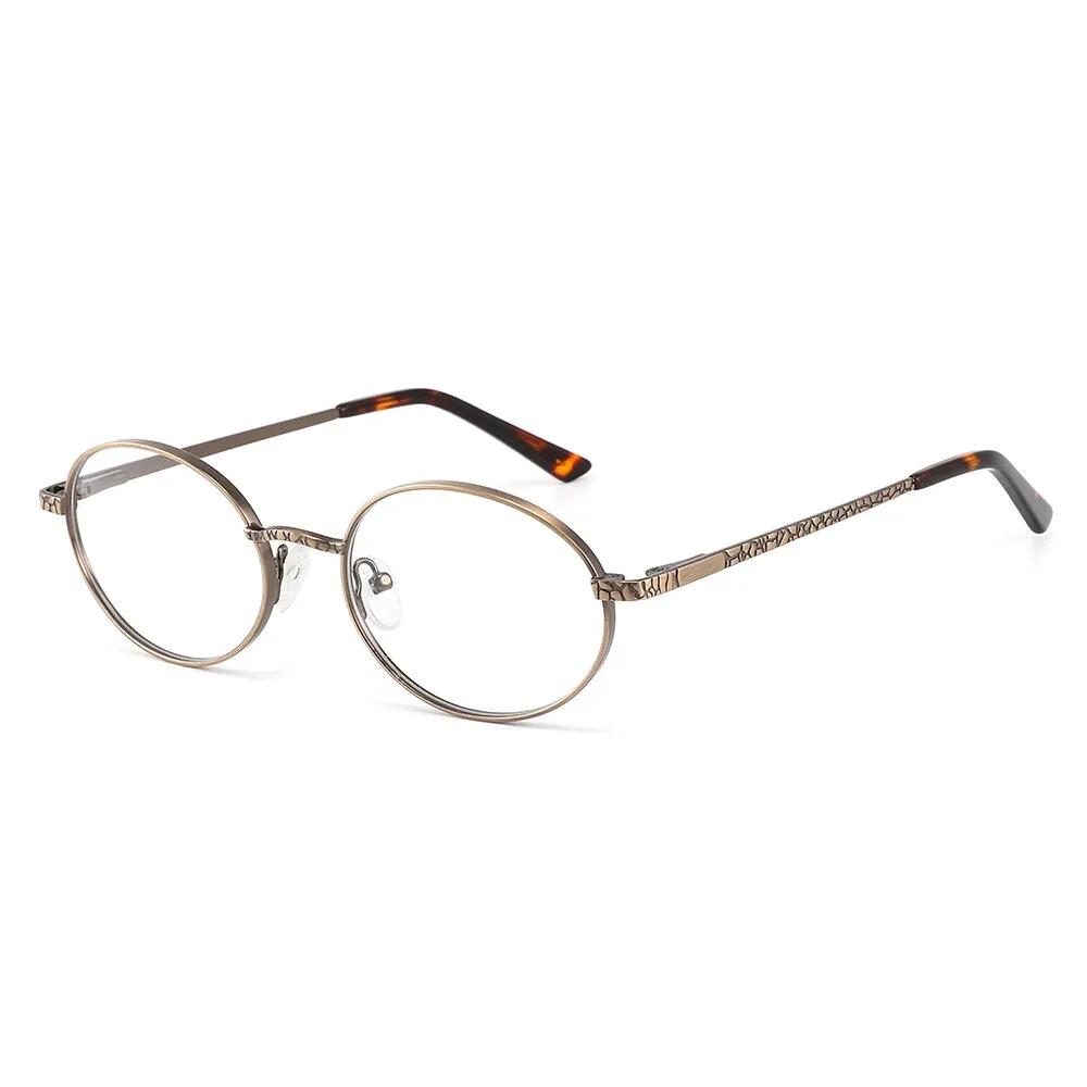 Laoyehui Unisex Full Rim Oval Alloy Reading Glasses Anti-Blue Light Glg9197