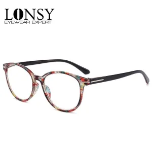 Lonsy Unisex Full Rim Round Square Polycarbonate Reading Glasses F146