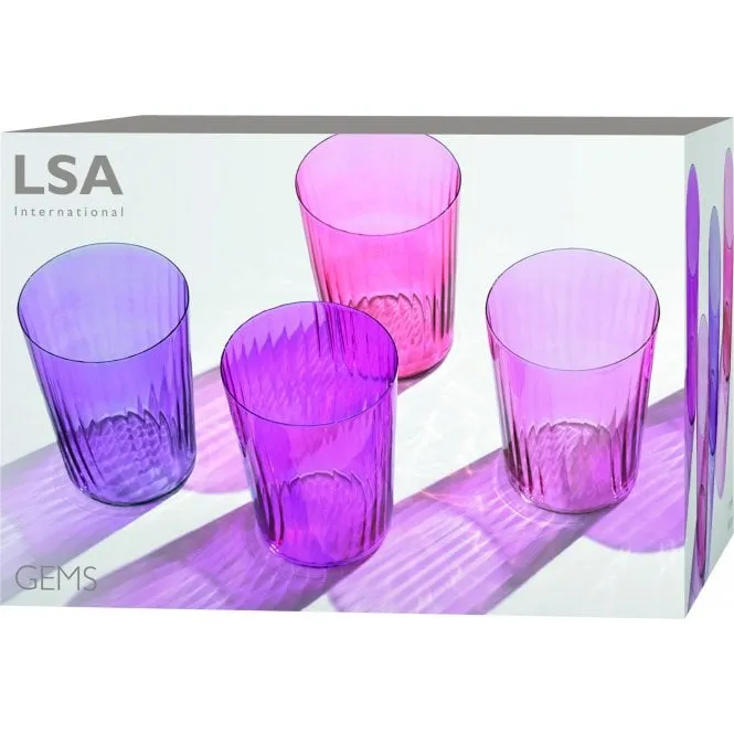 LSA Gems Tumbler Assorted Garnet (4 Pack)