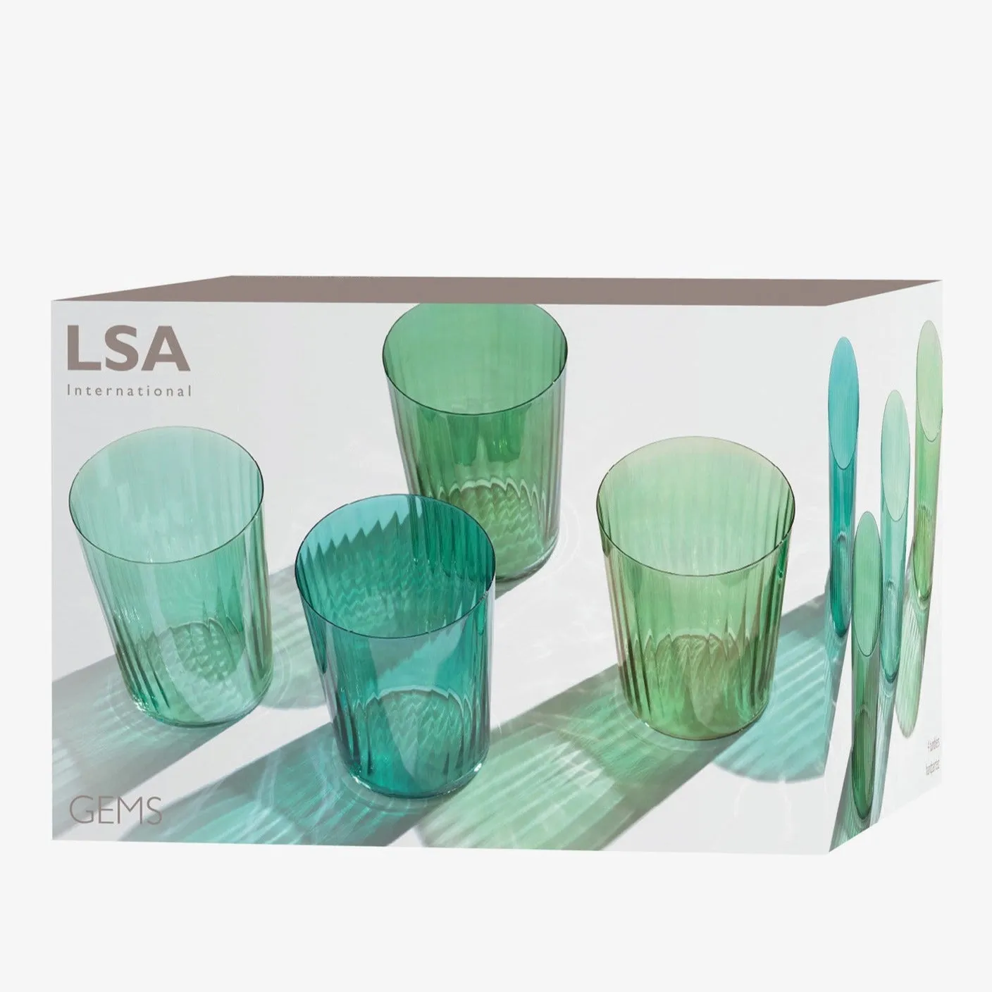 LSA Gems Tumbler Assorted Jade (4 Pack)