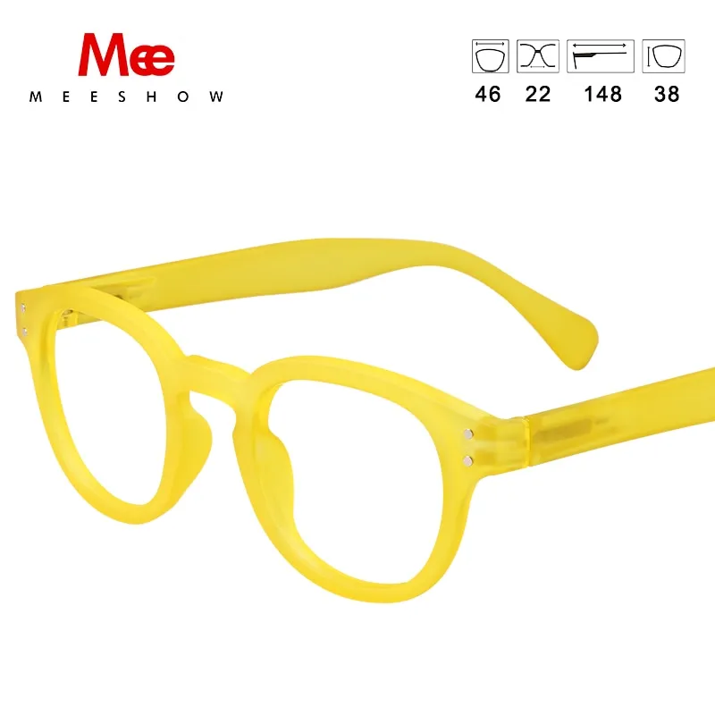 Meeshow Women's Full Rim Round Polycarbonate Reading Glasses 1513