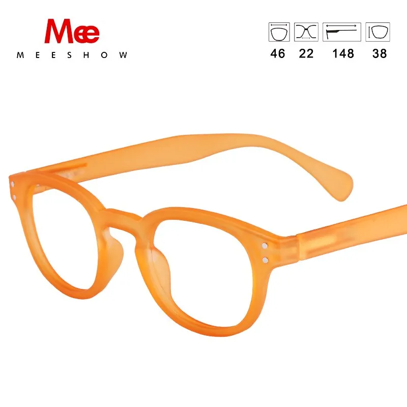 Meeshow Women's Full Rim Round Polycarbonate Reading Glasses 1513