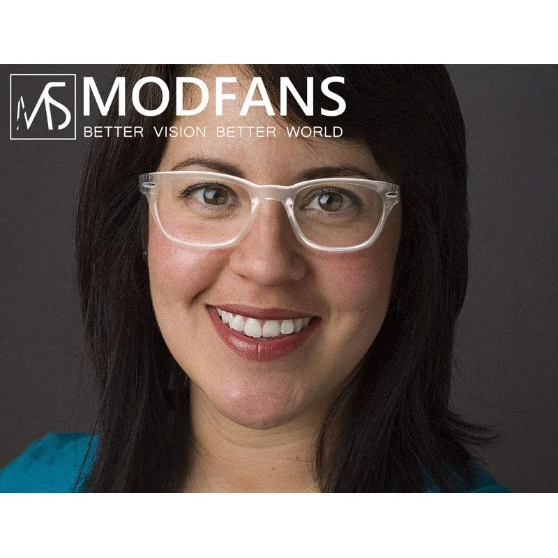 ModFan Unisex Full Rim Square Acetate Reading Glasses Msr029