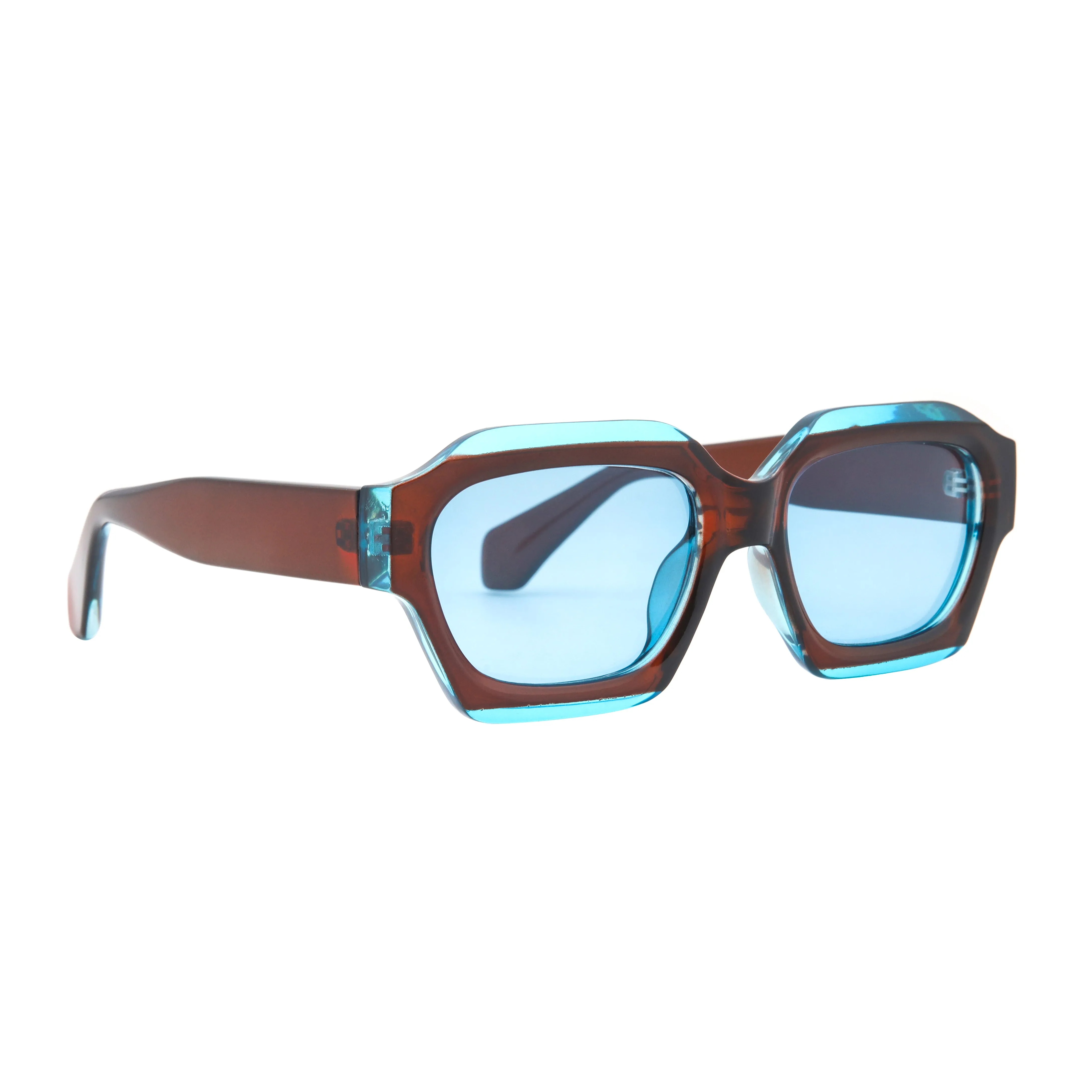 MONA | Brown & Blue Accent | Blue Polarized Lens