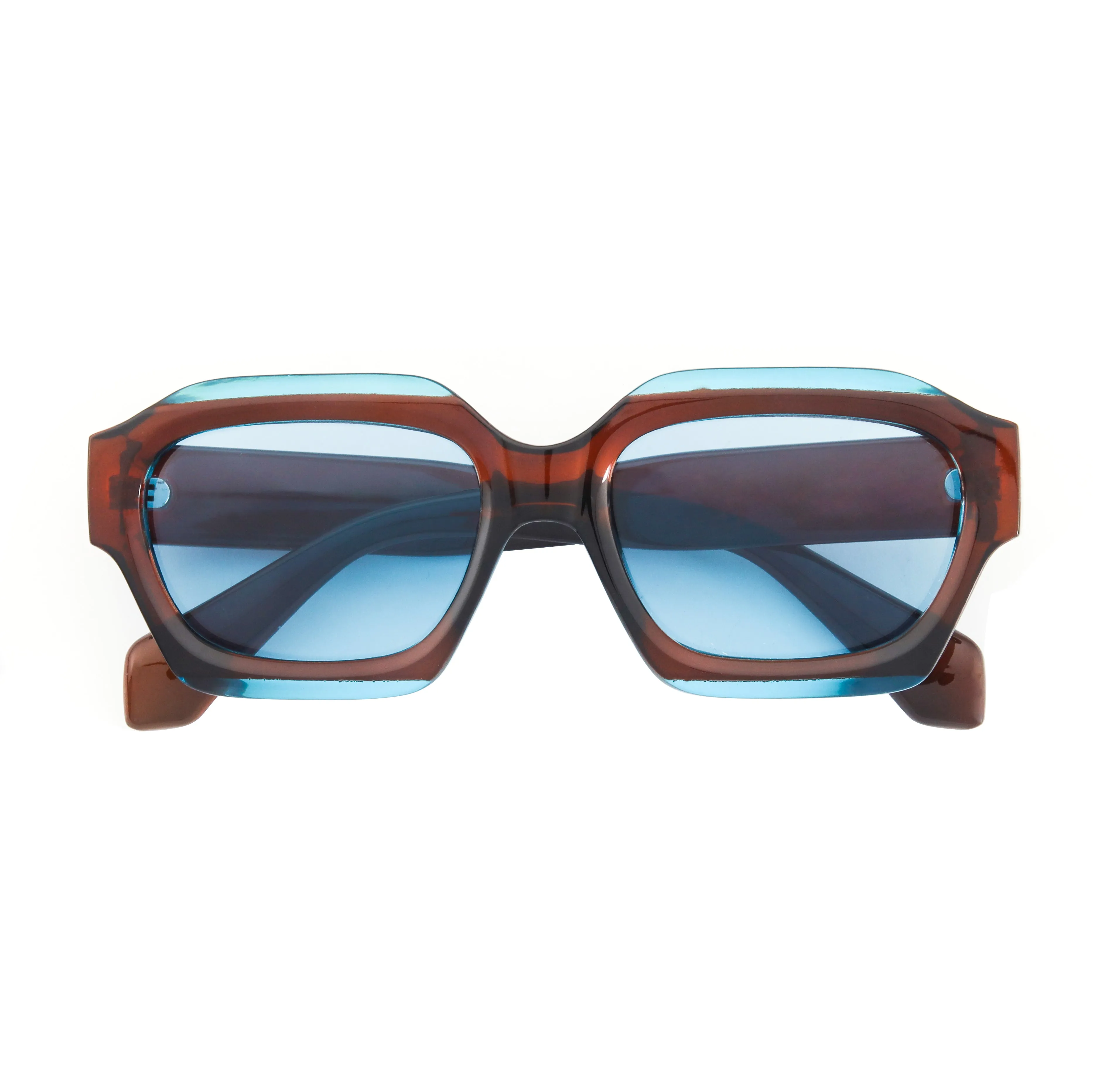 MONA | Brown & Blue Accent | Blue Polarized Lens