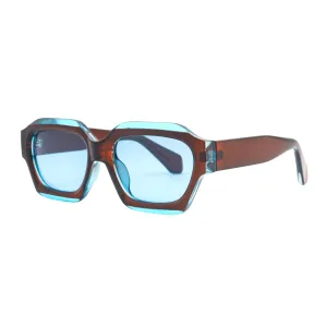 MONA | Brown & Blue Accent | Blue Polarized Lens