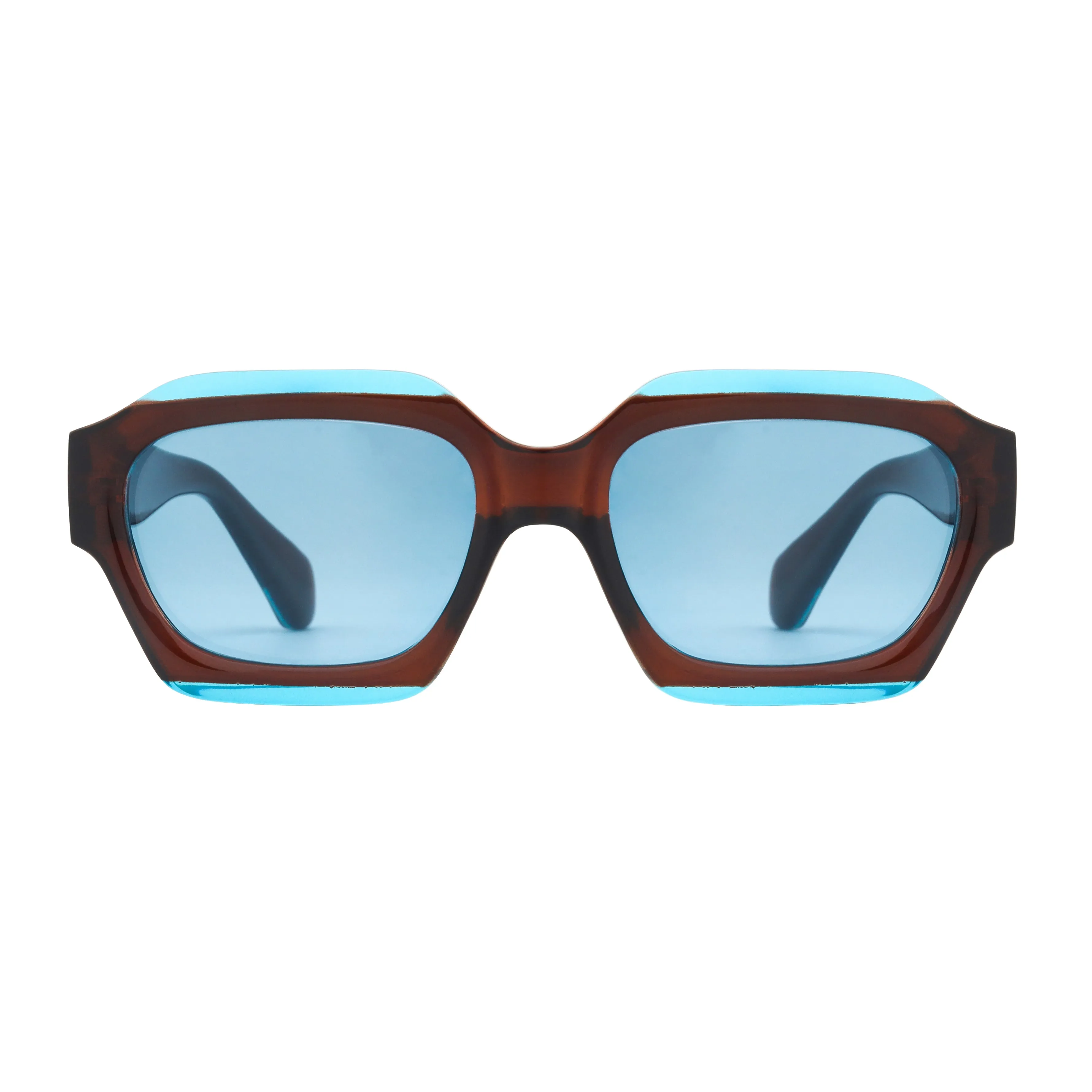 MONA | Brown & Blue Accent | Blue Polarized Lens