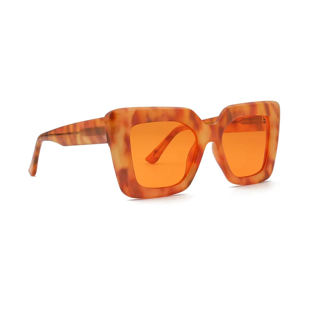 MONIQUE | Amber Tortoise | Orange Lens