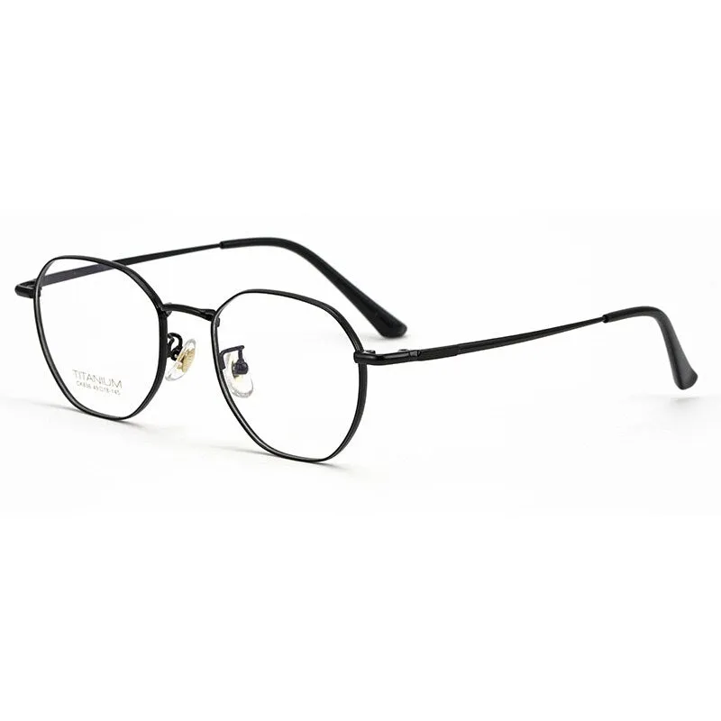 Muzz Unisex Full Rim Round IP Titanium Frame Eyeglasses Ck836