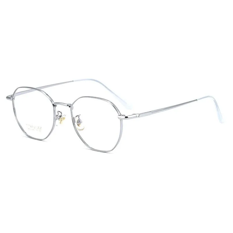 Muzz Unisex Full Rim Round IP Titanium Frame Eyeglasses Ck836