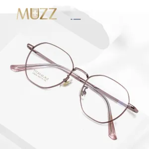 Muzz Unisex Full Rim Round IP Titanium Frame Eyeglasses Ck836