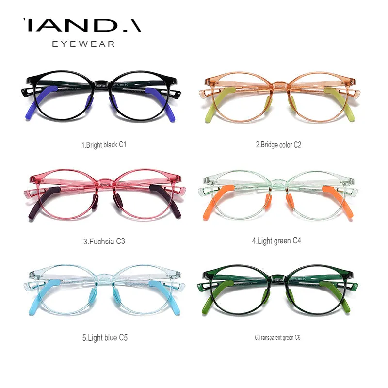 New TR90 children's anti-blue light glasses for boys and girls, fashionable flat glasses 5108 mobile phone goggles