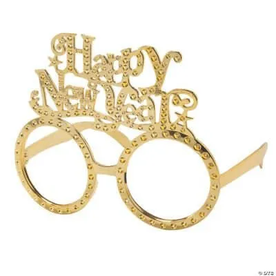 New Years Gold Circle Glasses