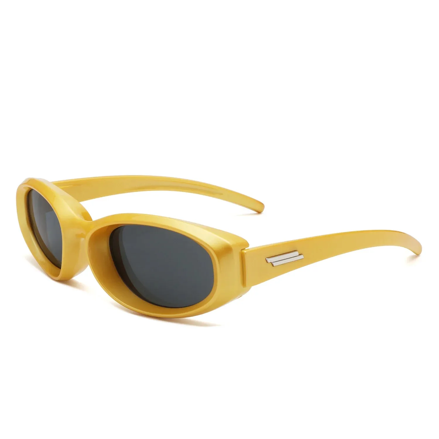 Nudge - Rectangle Retro Chic Oval Fashion Sunglasses