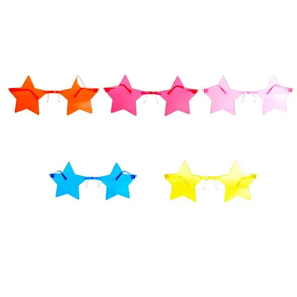 Perspex Star Shape Festival Party Glasses