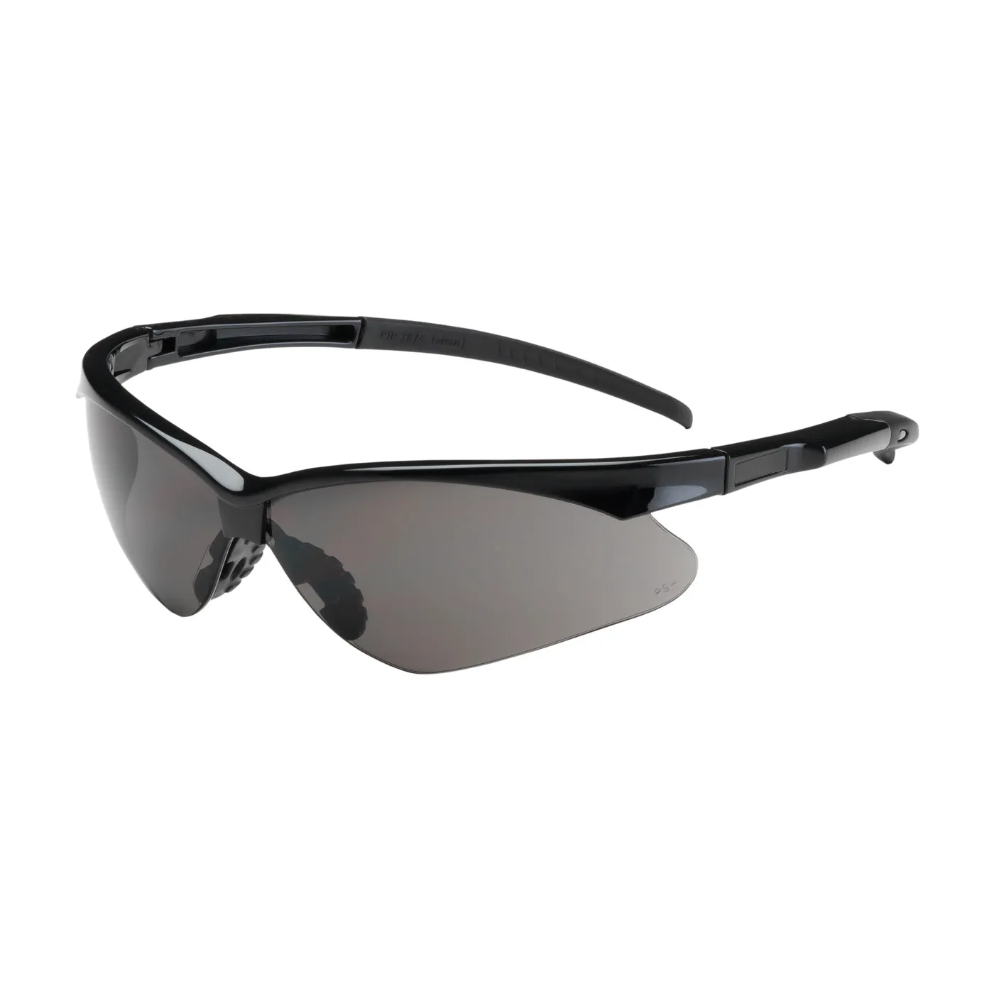 PIP Adversary™ Semi-Rimless Safety Glasses with Black Frame, Gray Lens and Anti-Scratch / Anti-Fog Coating