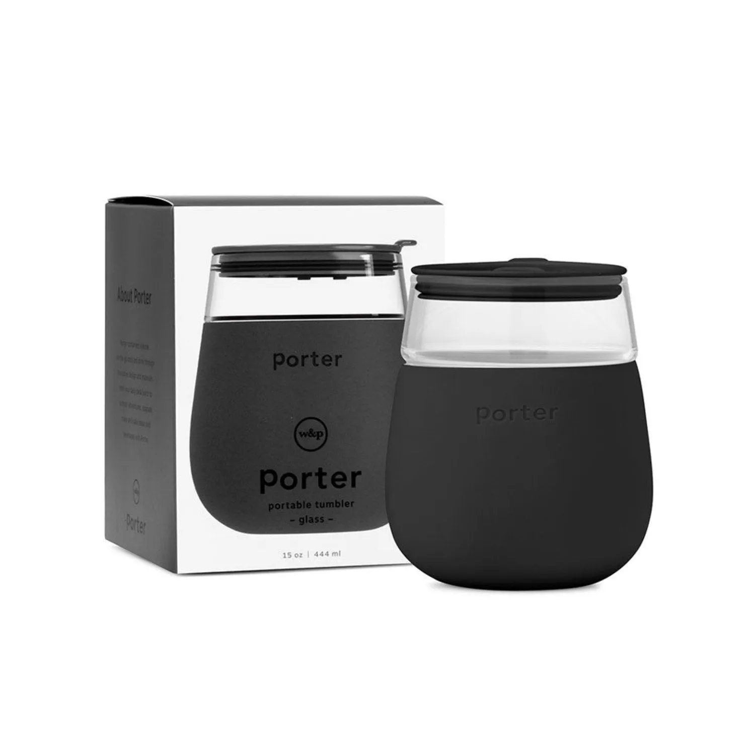 porter | glass tumbler | charcoal - LC