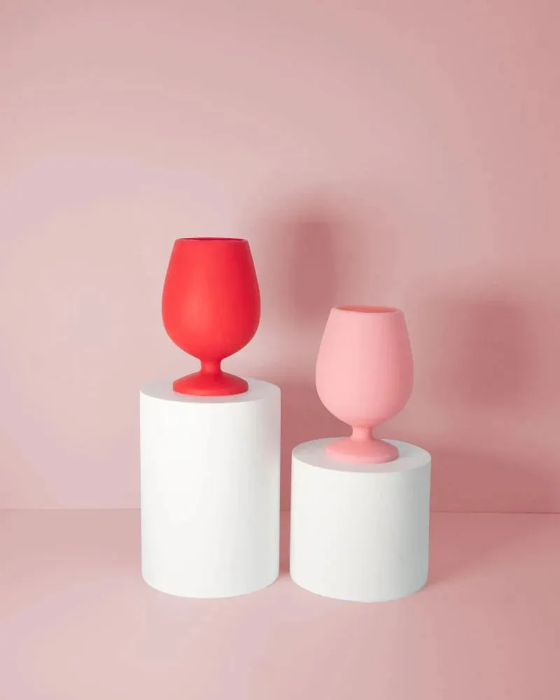 Porter Green Stem Silicone Glasses - Cherry   Blush