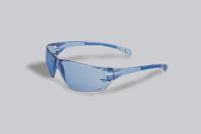 Radnor Cobalt Classic Series Safety Glasses With Blue Frame, Blue Lens And Adjustable Temples