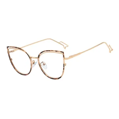 Ralferty Metallic Eyeglass Frame Women Computer Anti Blue Light Glasses