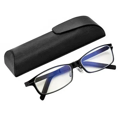 Ralferty Unisex Full Rim Rectangle Alloy Hyperopic Reading Glasses D1331