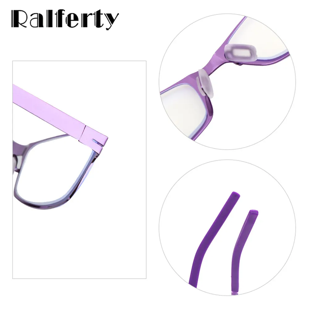 Ralferty Unisex Full Rim Rectangle Alloy Hyperopic Reading Glasses D1331