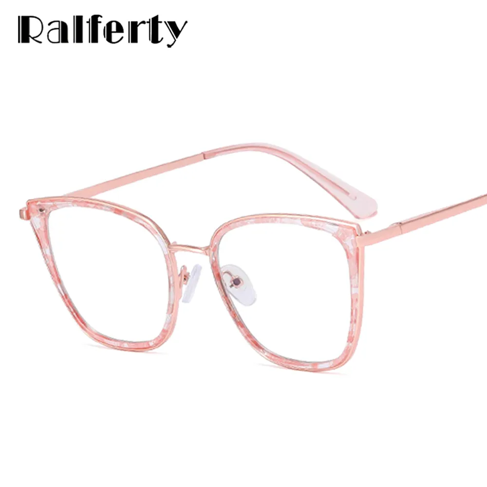 Ralferty Women's Full Rim Square Cat Eye Tr 90 Acetate Eyeglasses F82013