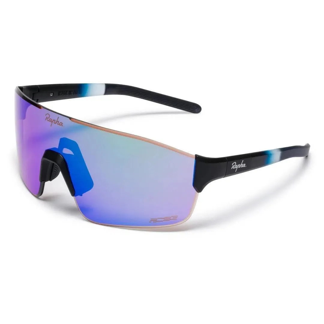 RAPHA Pro Team Frameless Glasses - DNY Dark Navy/Purple Green Lens