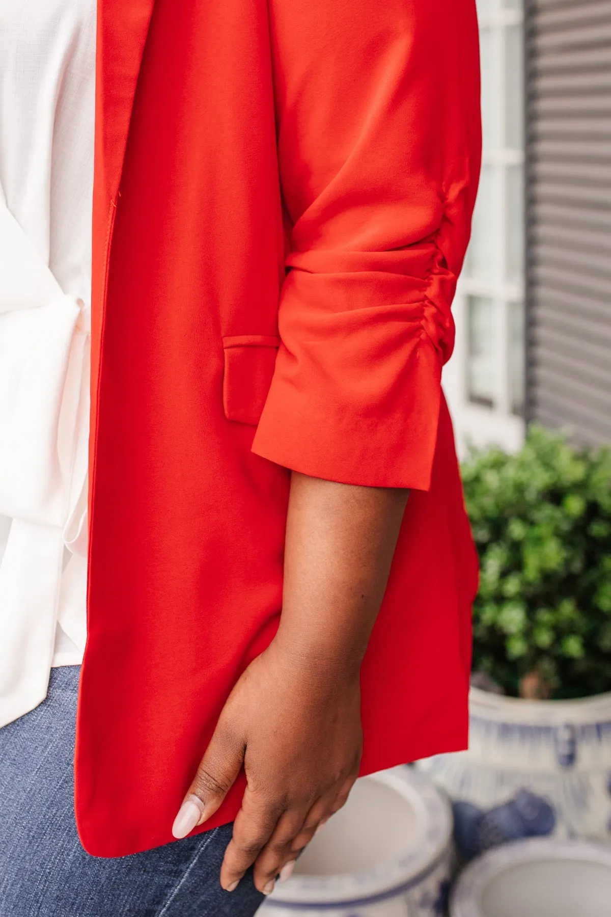 Ready for Takeoff Blazer in Red