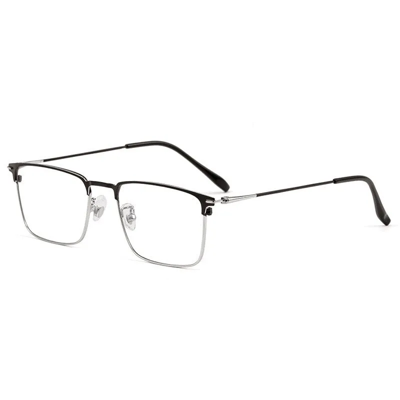 Reven Jate Men's Full Rim Square Alloy Eyeglasses 0606