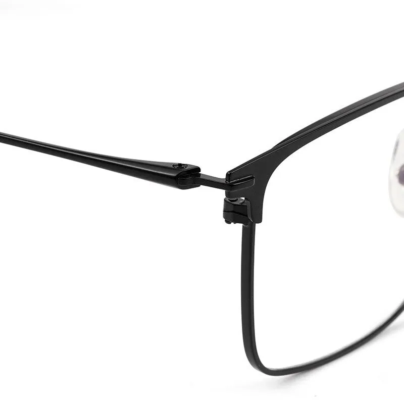 Reven Jate Men's Full Rim Square Alloy Eyeglasses 0606