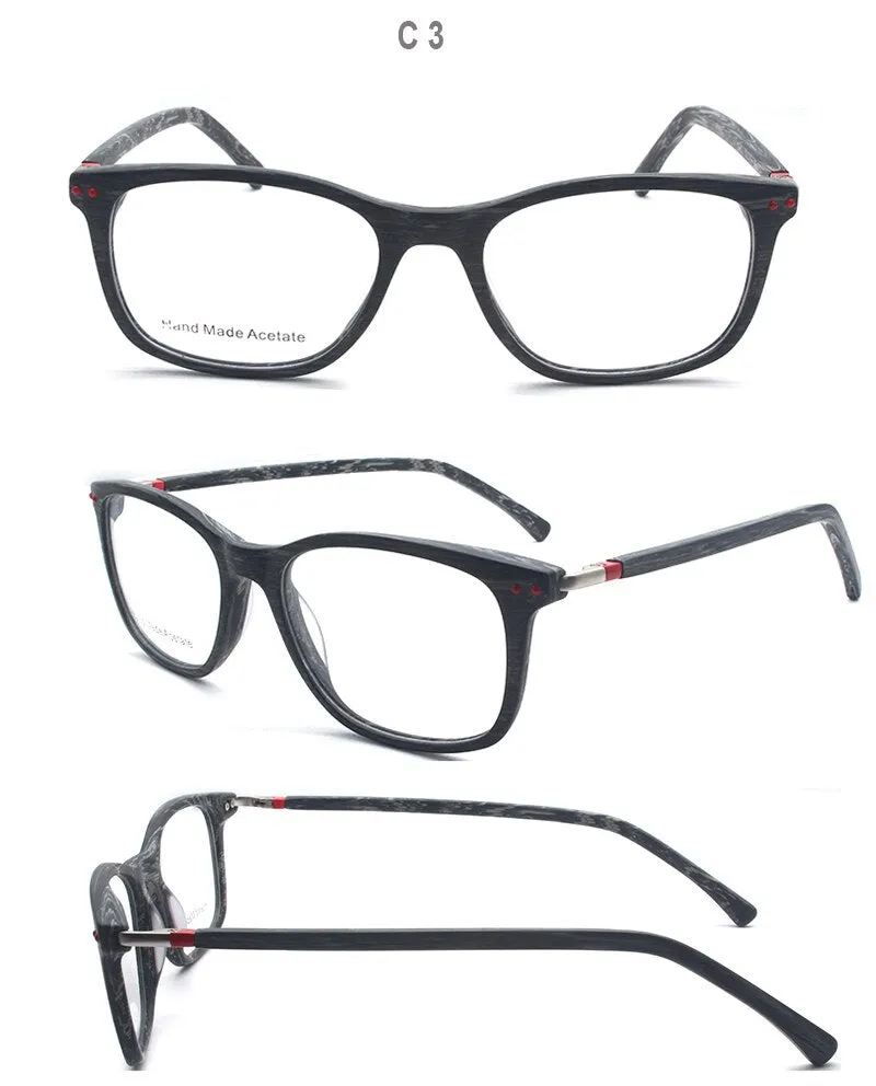 Reven Jate Unisex Full Rim Square Acetate Eyeglasses K9201