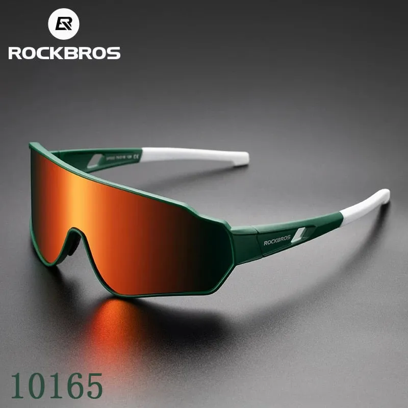 Rockbros Unisex Full Rim Rectangle Acetate Polarized Cycling Sunglasses 1000