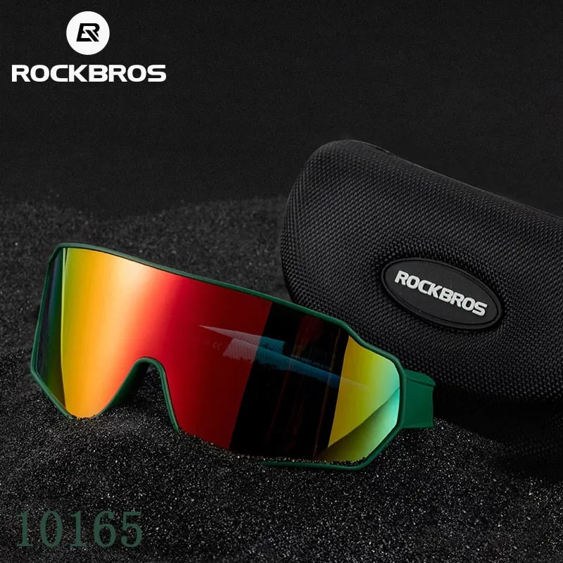 Rockbros Unisex Full Rim Rectangle Acetate Polarized Cycling Sunglasses 1000