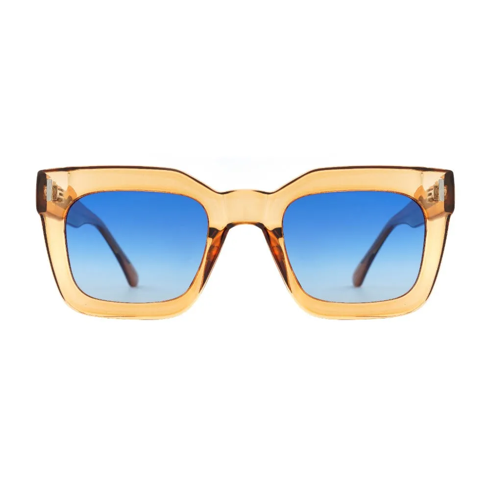 RYE | Transparent Tan |  Blue Lens