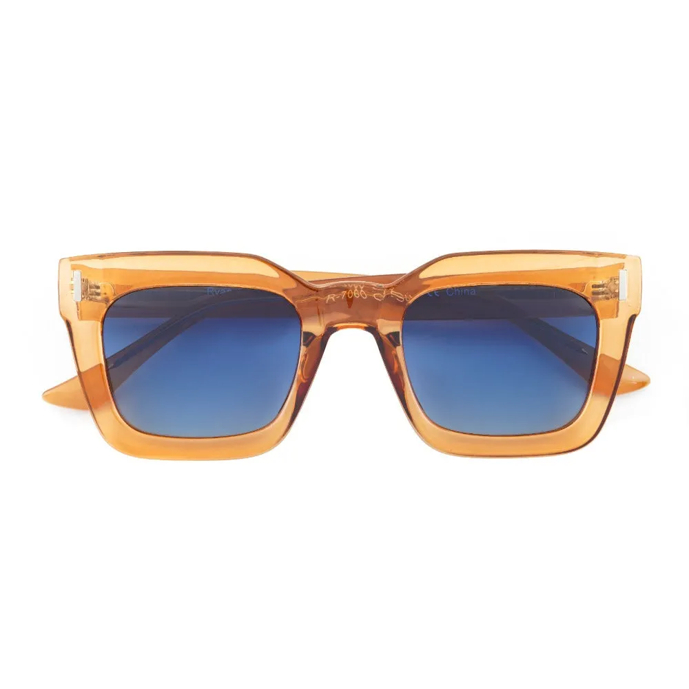 RYE | Transparent Tan |  Blue Lens