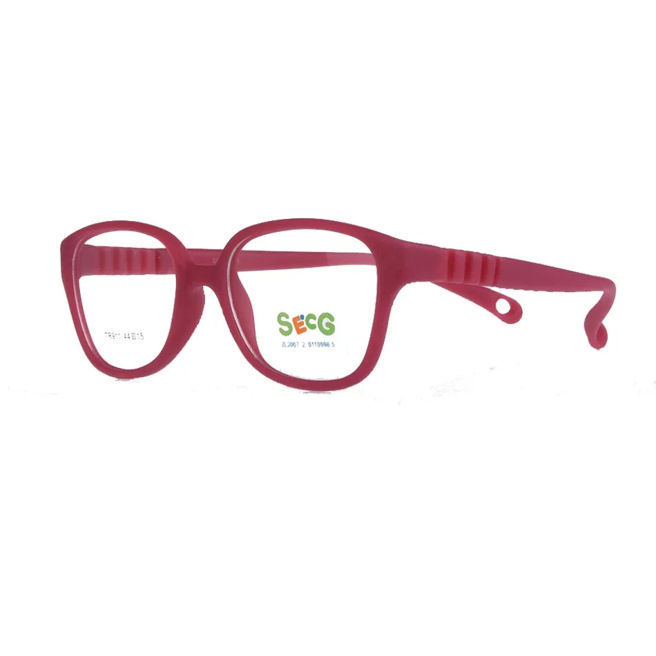 Secg's Unisex Children's Full Rim Square Tr 90 Titanium Eyeglasses Tr911