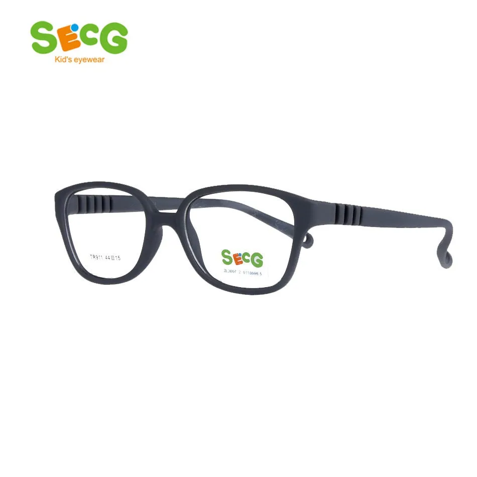 Secg's Unisex Children's Full Rim Square Tr 90 Titanium Eyeglasses Tr911