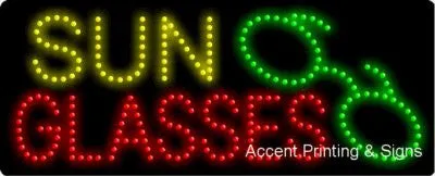 Sun Glasses Flashing & Animated LED Sign (High Impact, Energy Efficient)