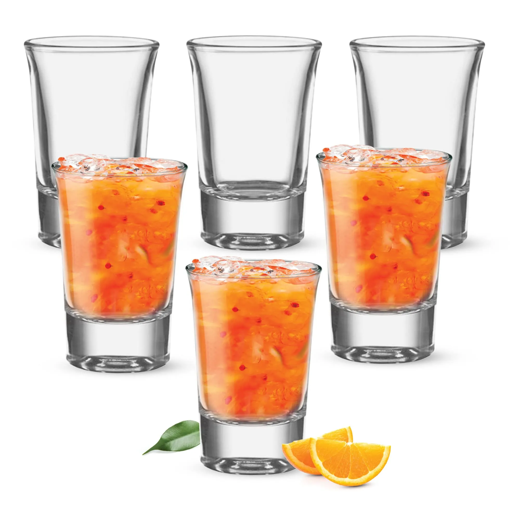 Treo By Milton Hot - Shot Clear Glass Tumbler Set of 6, 40 ml Each, Transparent | Juice | Shot | Wine | Dishwasher Safe