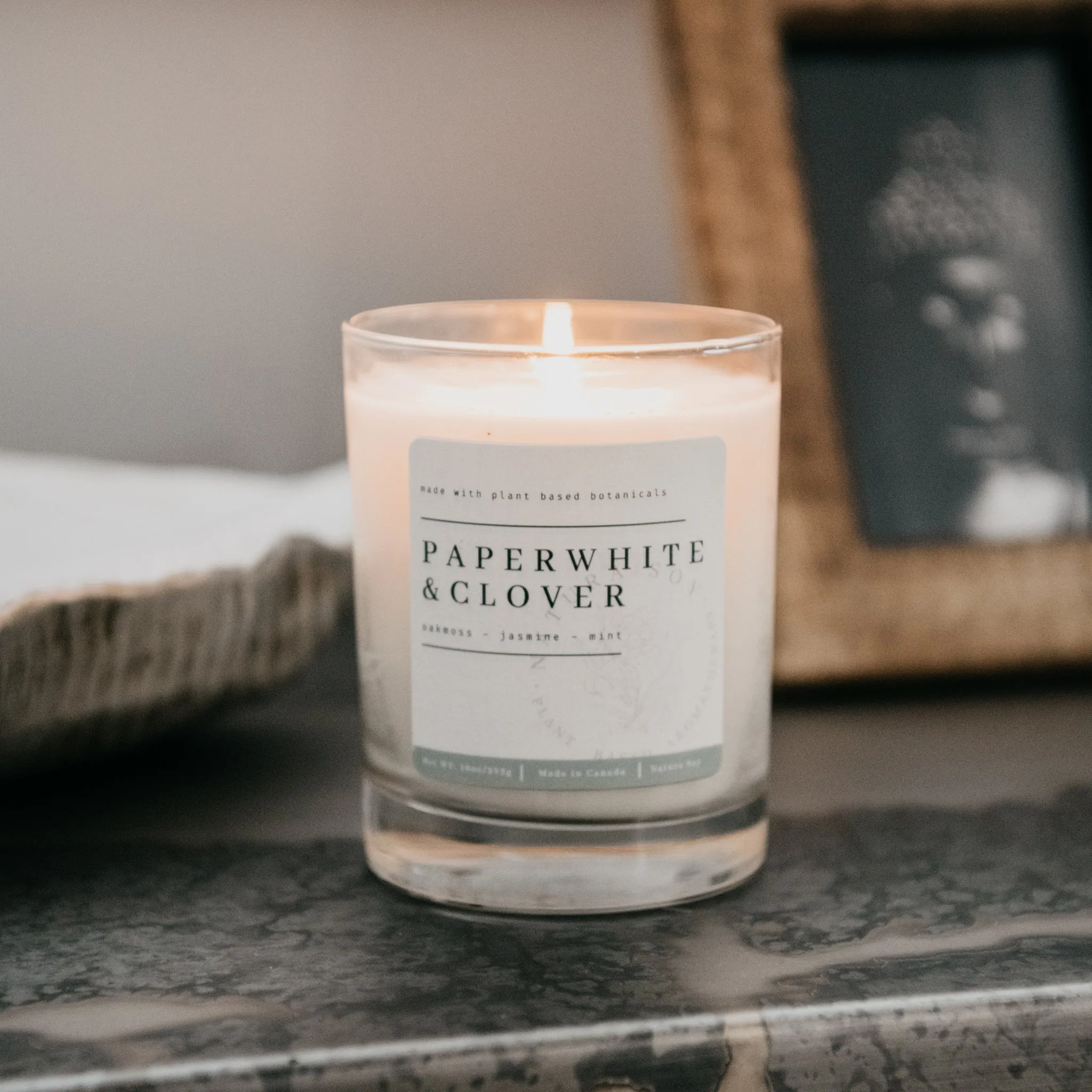 Tumbler Jar Soy Candle - Paperwhite   Clover