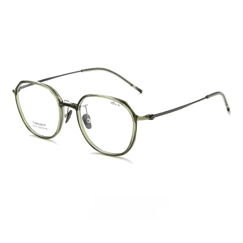 Ultra-light 7.1g Oval Titanium  Frame Progessive Photochromic Reading Glasses