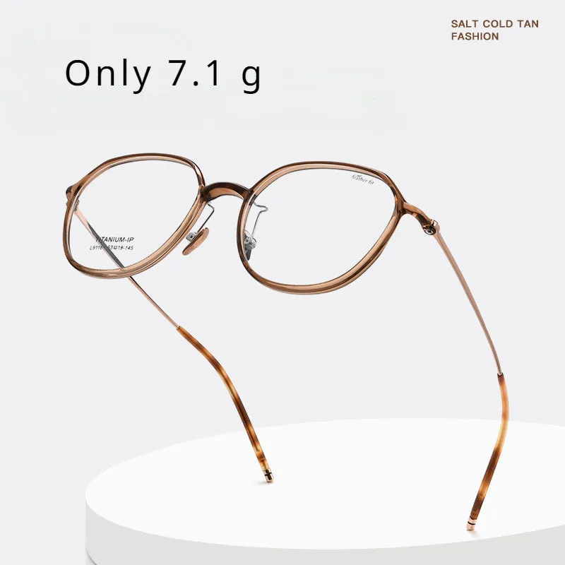 Ultra-light 7.1g Oval Titanium  Frame Progessive Photochromic Reading Glasses