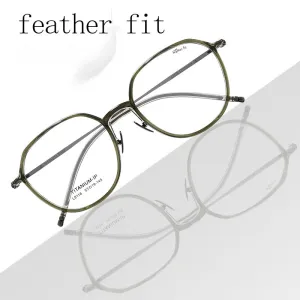 Ultra-light 7.1g Oval Titanium  Frame Progessive Photochromic Reading Glasses