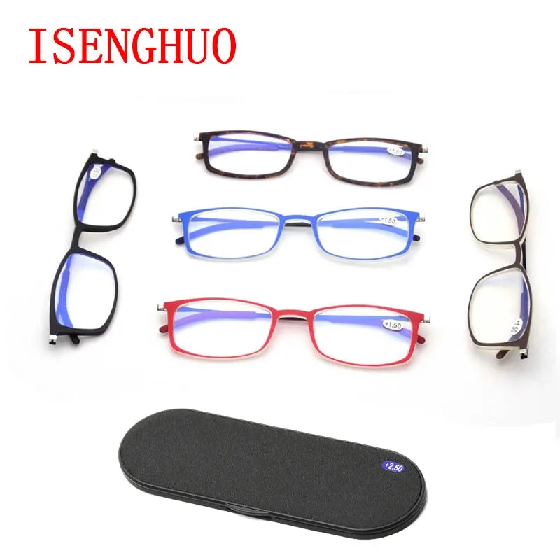 Ultra-thin Portable HD Anti-fatigue TR90 Light Design Anti-blue Light Magnifying Reading Glasses