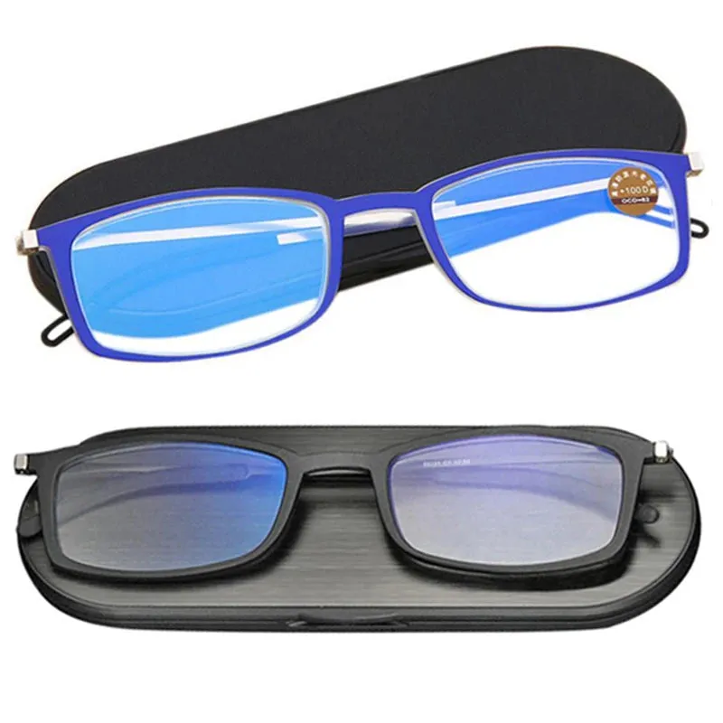 Ultra-thin Portable HD Anti-fatigue TR90 Light Design Anti-blue Light Magnifying Reading Glasses