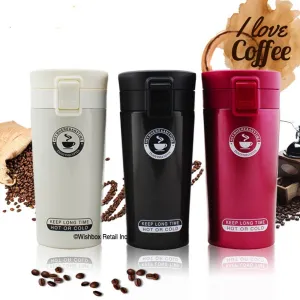 Vacuum Insulated Travel Stainless Steel Tea Coffee Flask Thermos Mug