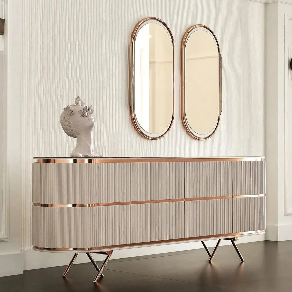 Versatile Modernity Console Table Featuring Functional Storage Design