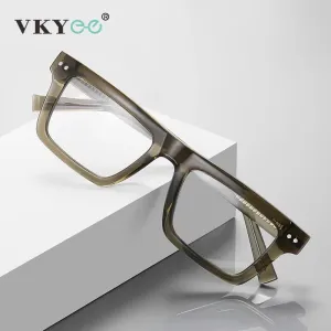 Vicky Women's Full Rim Brow Line Square Tr 90 Titanium Reading Glasses 2196